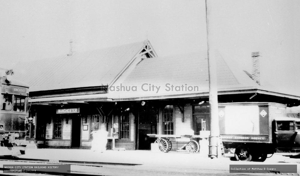 Postcard: Manchester, Connecticut station